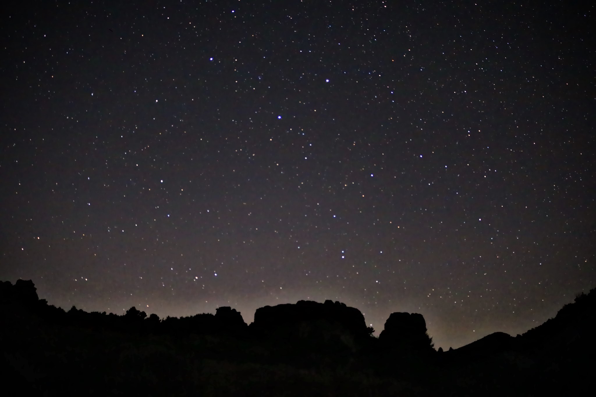 Dark sky view at Castle Rocks