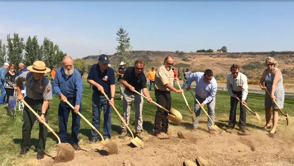 Breaking ground for new Visitors Center.