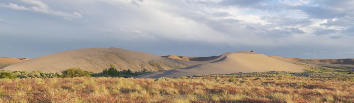 View of both the sand dunes from a distance