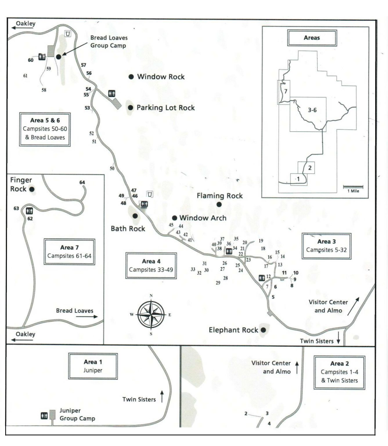 Rays Rocks Map City of Rocks National Reserve | Department of Parks and Recreation