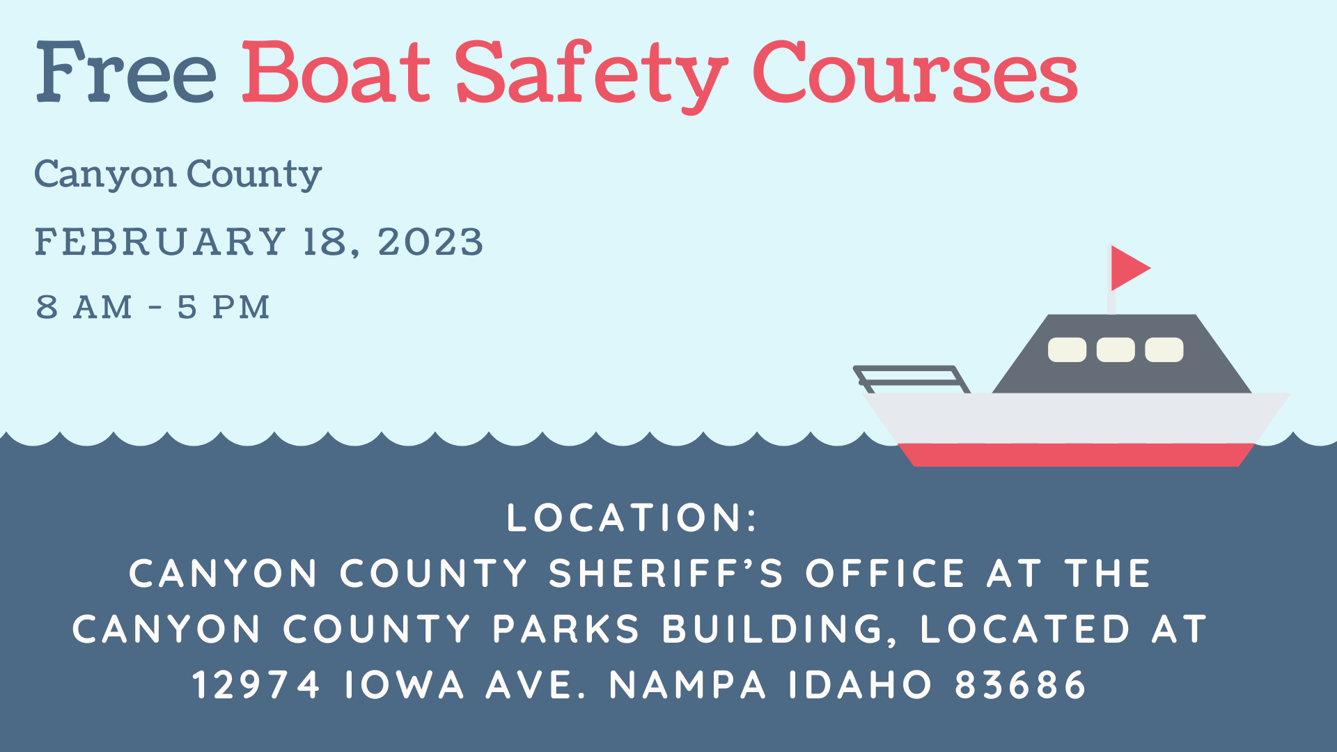Free Boat Safety Class – Canyon County
