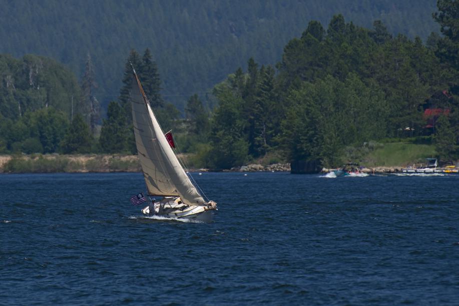 Sailboat on Lake Cascade