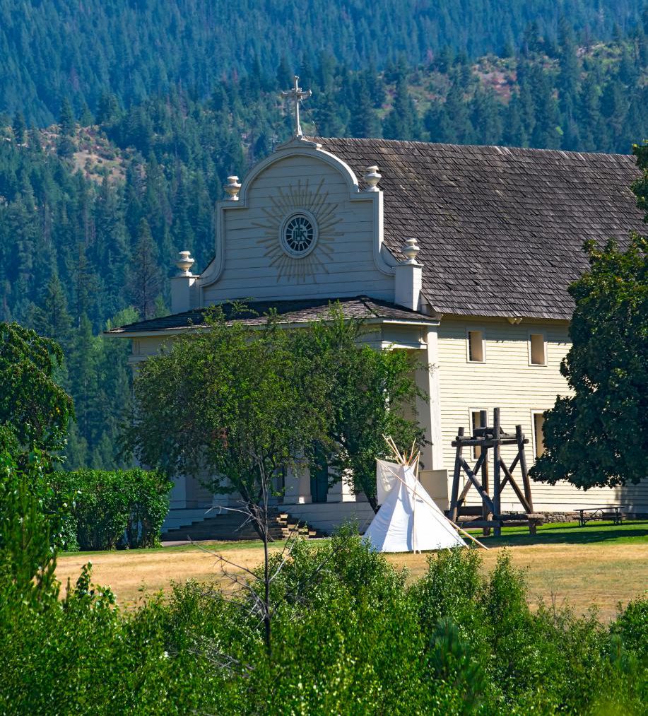 The Coeur d' Alene's Old Mission State Park spotlights the oldest building in Idaho