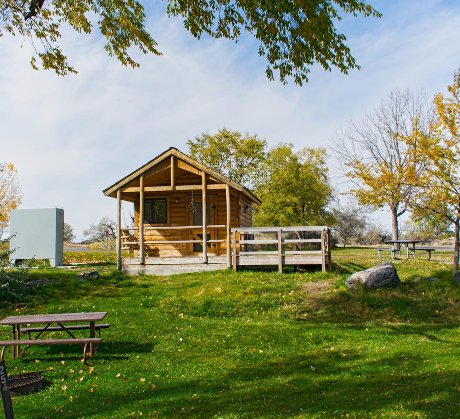 Enjoy the cozy camper cabins