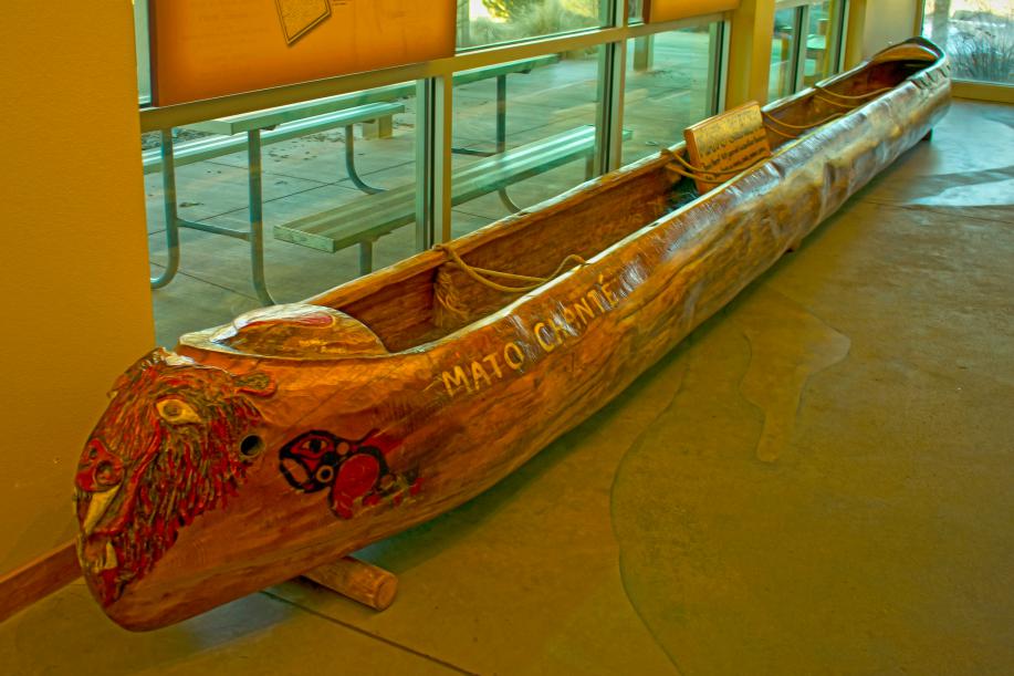 Dug out canoe exhibit