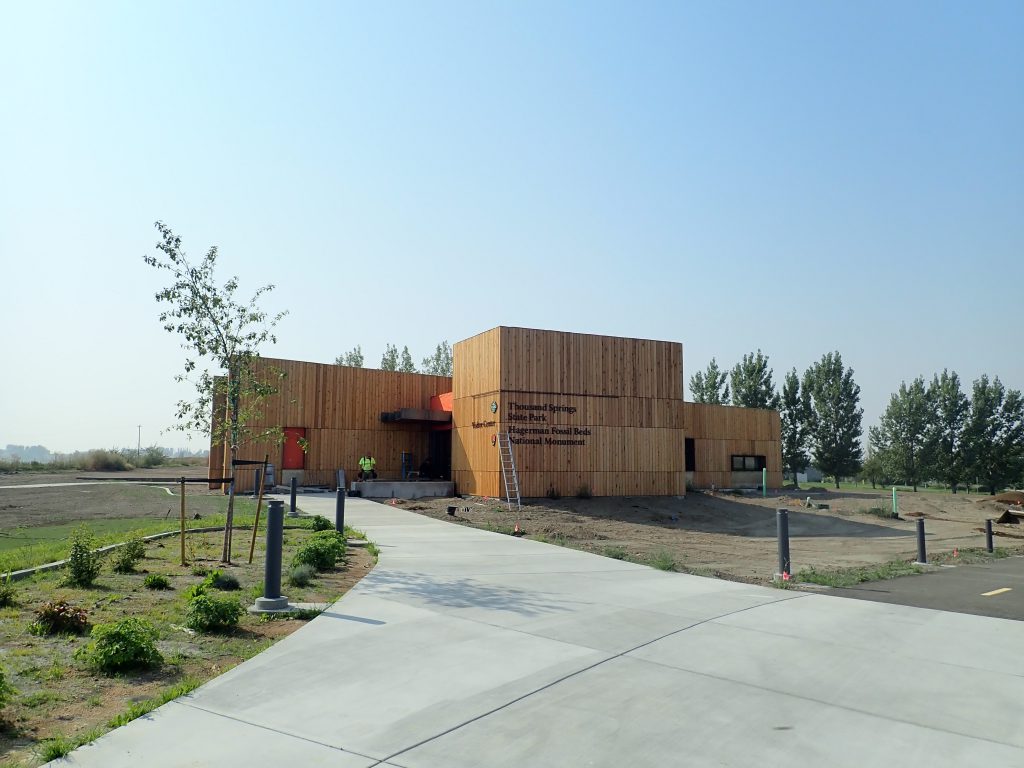 Front view of the new Thousand Springs visitor center at Billingsley Creek!