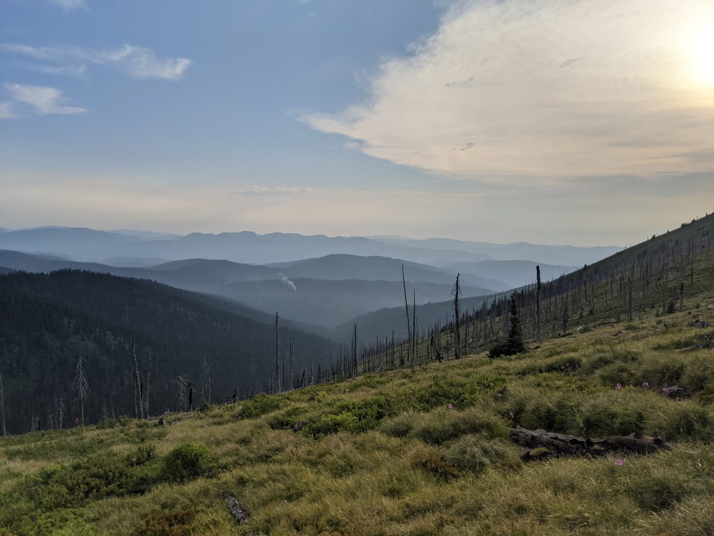 Wildfire start in the Idaho Panhandle National Forest