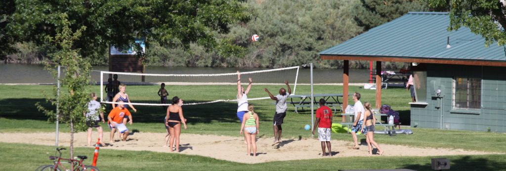 people playing volleyball