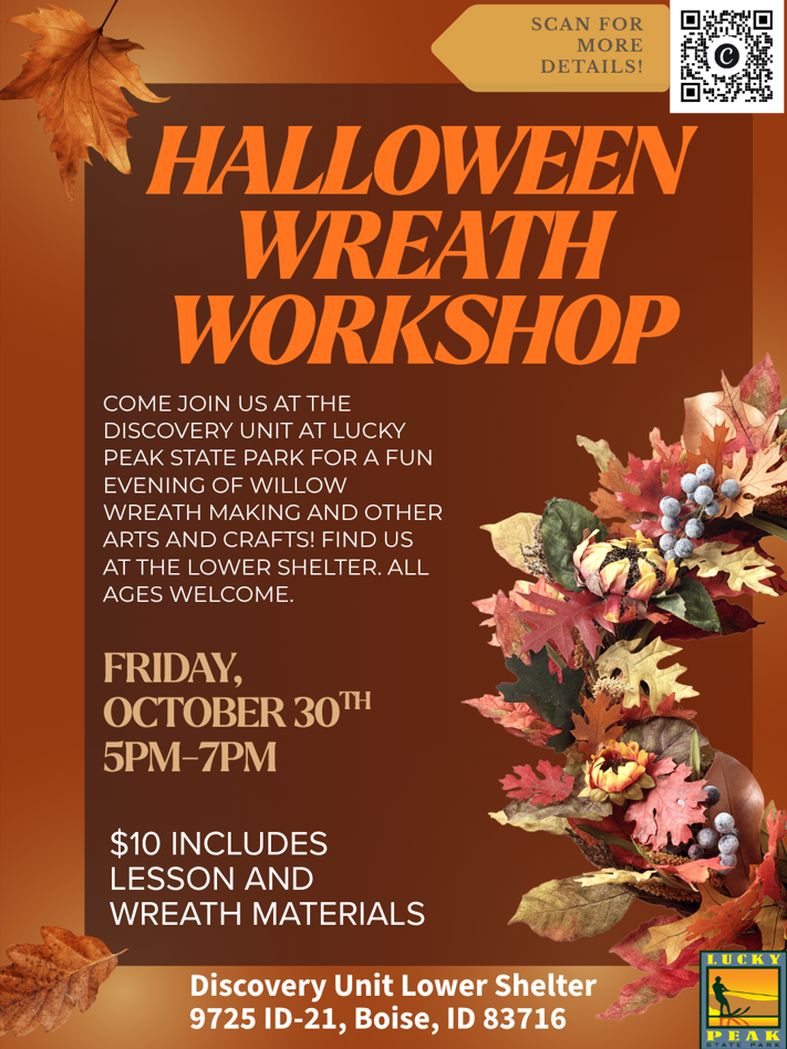 Halloween Wreath Workshop — Arts & culture in Lucky Peak State Park – Discovery Unit · Boise, Idaho