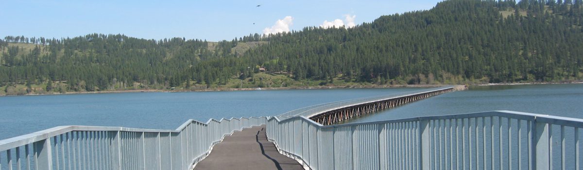 Scenic view of trail from bridge