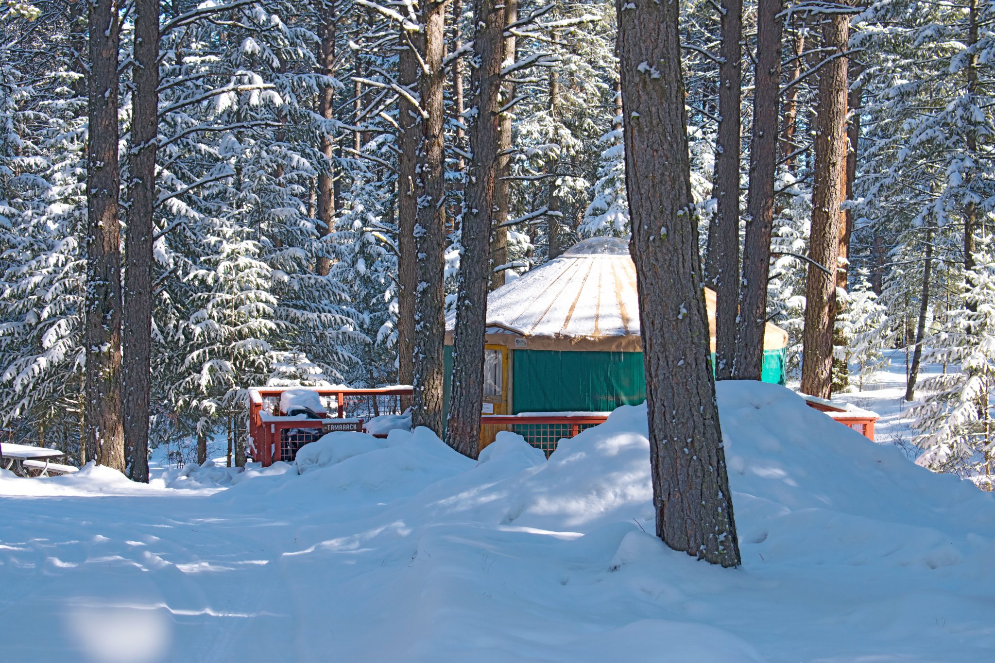 Yurts at Winchester Lake Department of Parks and Recreation