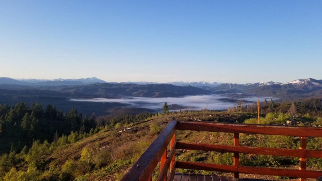 view from the yurt