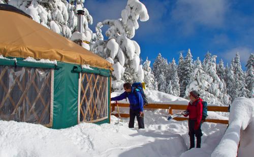Yurt in winter