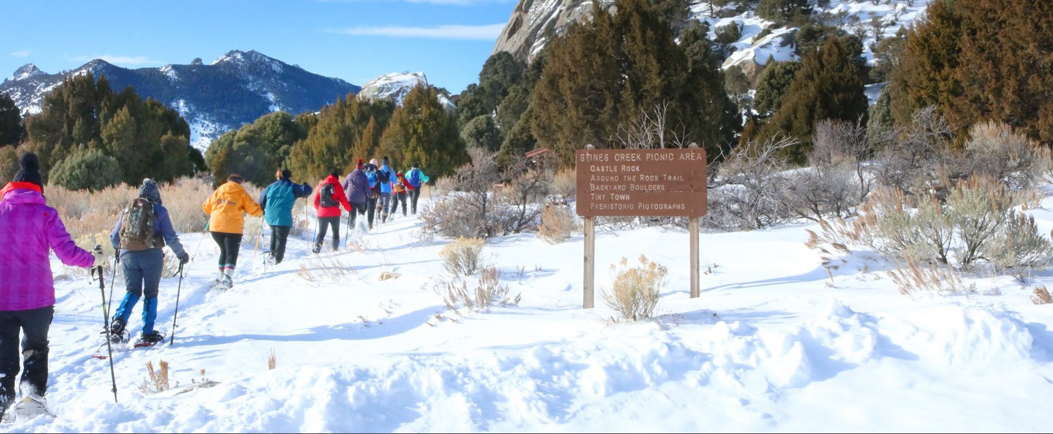 Snowshoeing at Castle Rocks