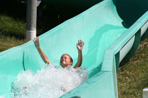 person in waterslide