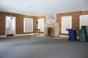 living room with fireplace