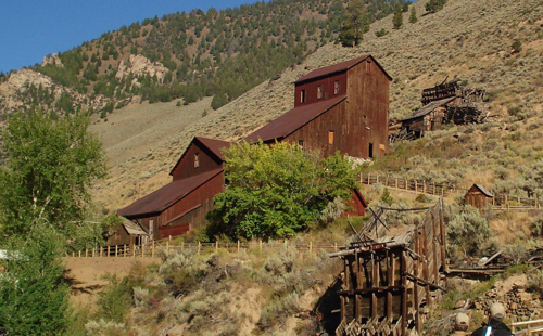 old mine in hillside