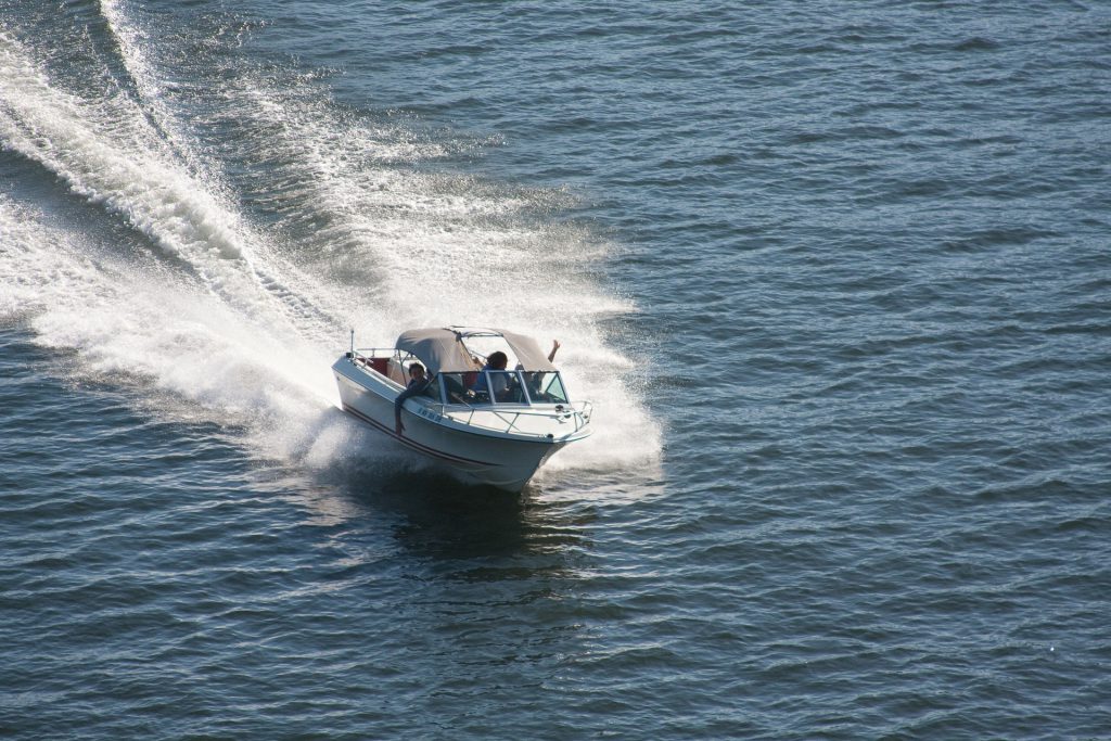Speed boat on the water