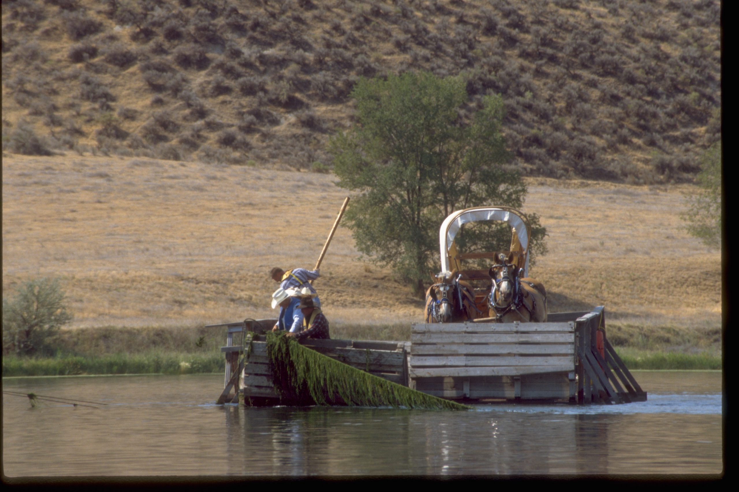 Old time ferry crossing